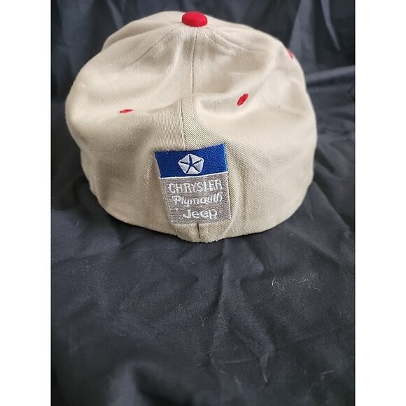 PHILADELPHIA PHILLIES BASEBALL CAP Tan Hat Elastic Cap Trucker Chrylser Jeep - Picture 2 of 5